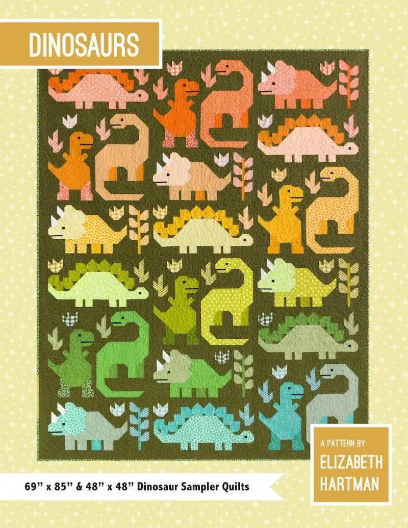 Elizabeth Hartman - Dinosaurs - Quilt Sampler Pattern