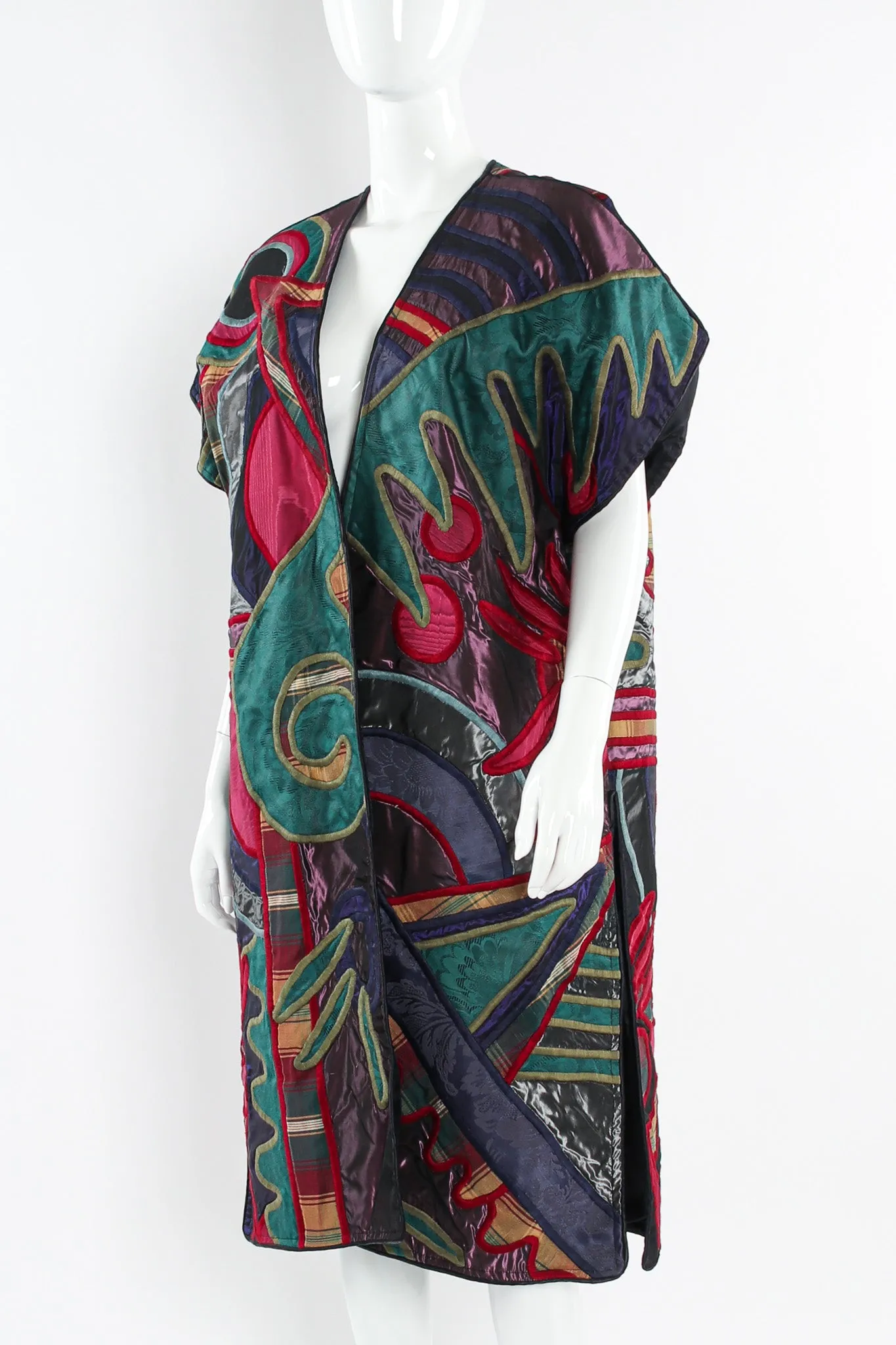 Embroidered Patchwork Vest