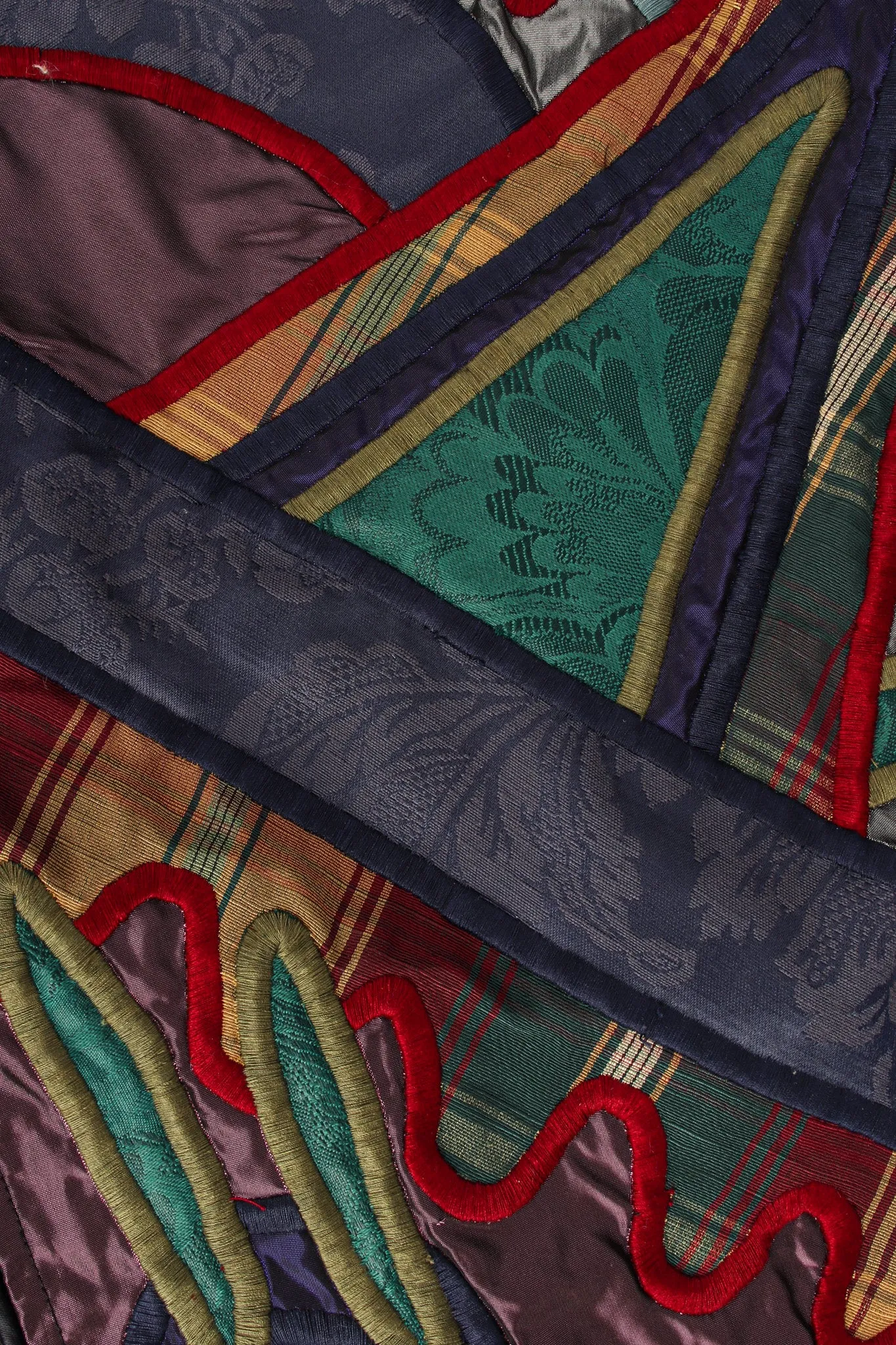 Embroidered Patchwork Vest