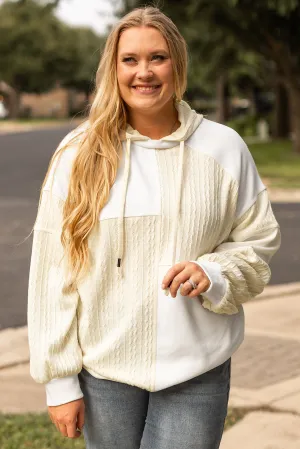 Exposed Seam Plus Size Hoodie