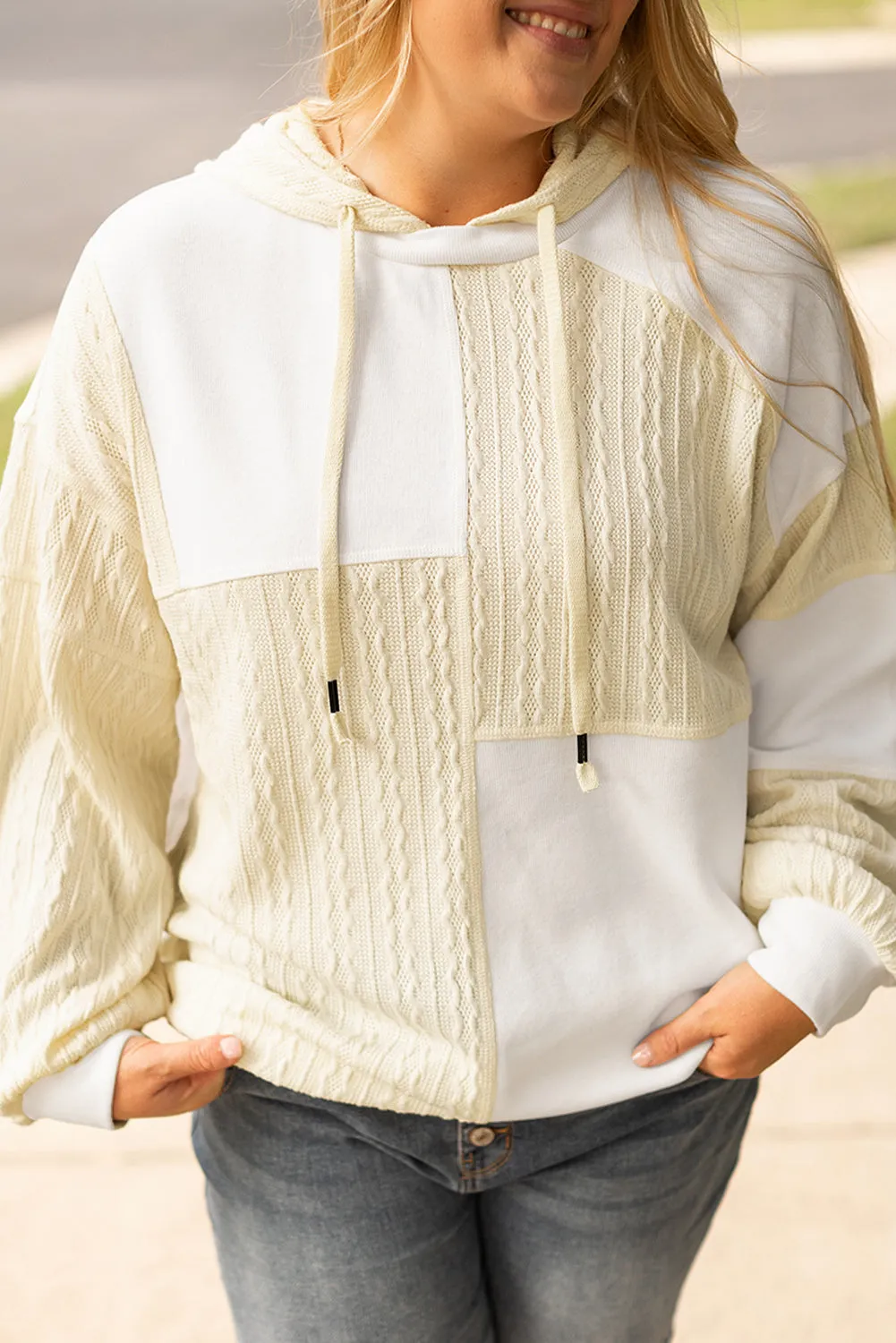 Exposed Seam Plus Size Hoodie