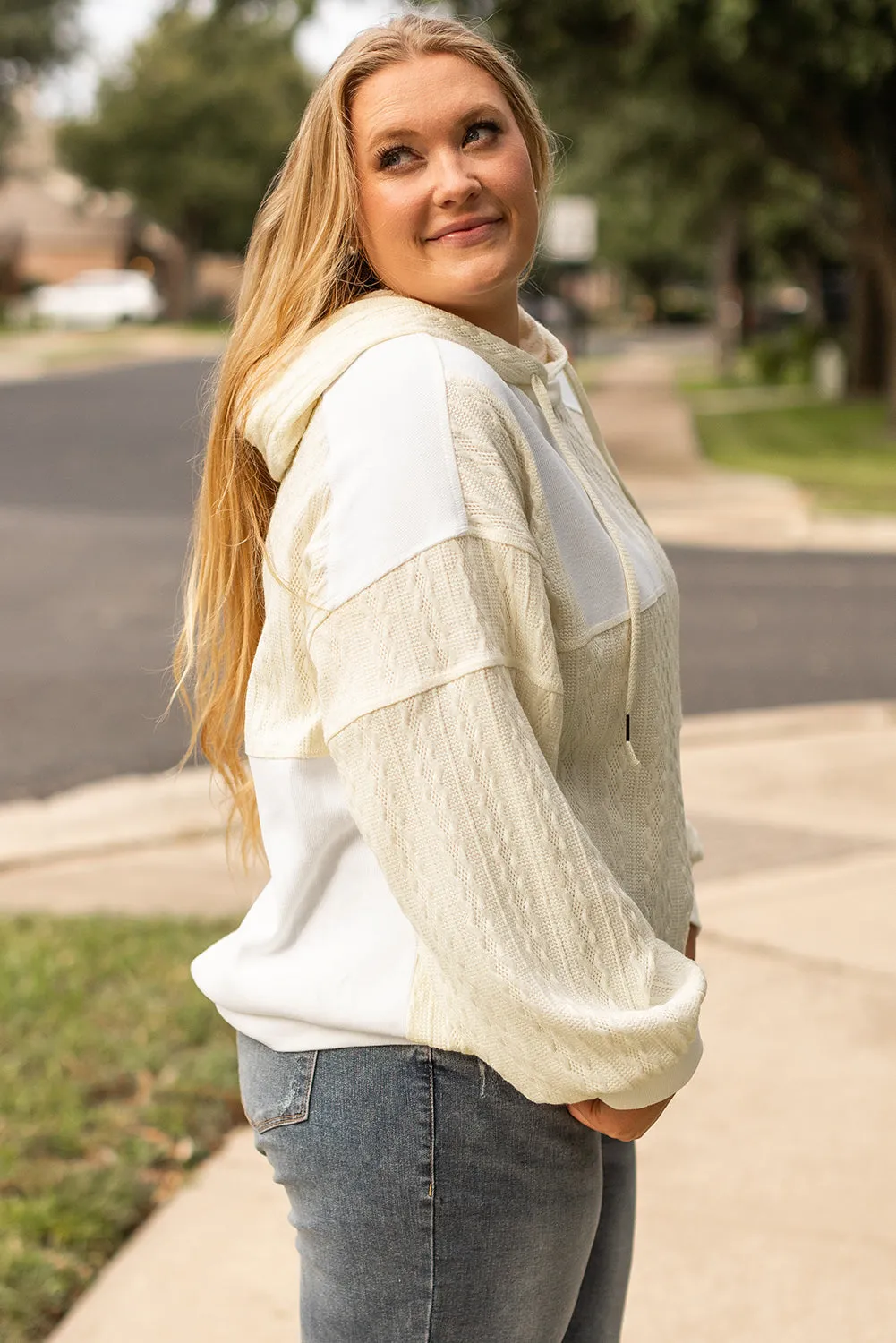 Exposed Seam Plus Size Hoodie