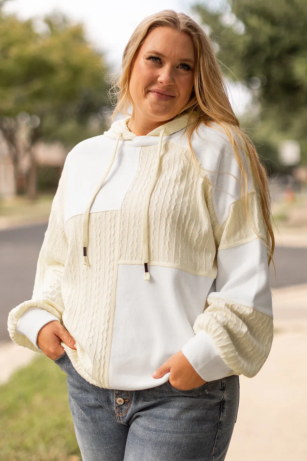 Exposed Seam Plus Size Hoodie