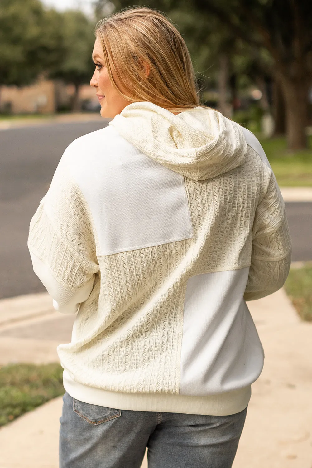 Exposed Seam Plus Size Hoodie