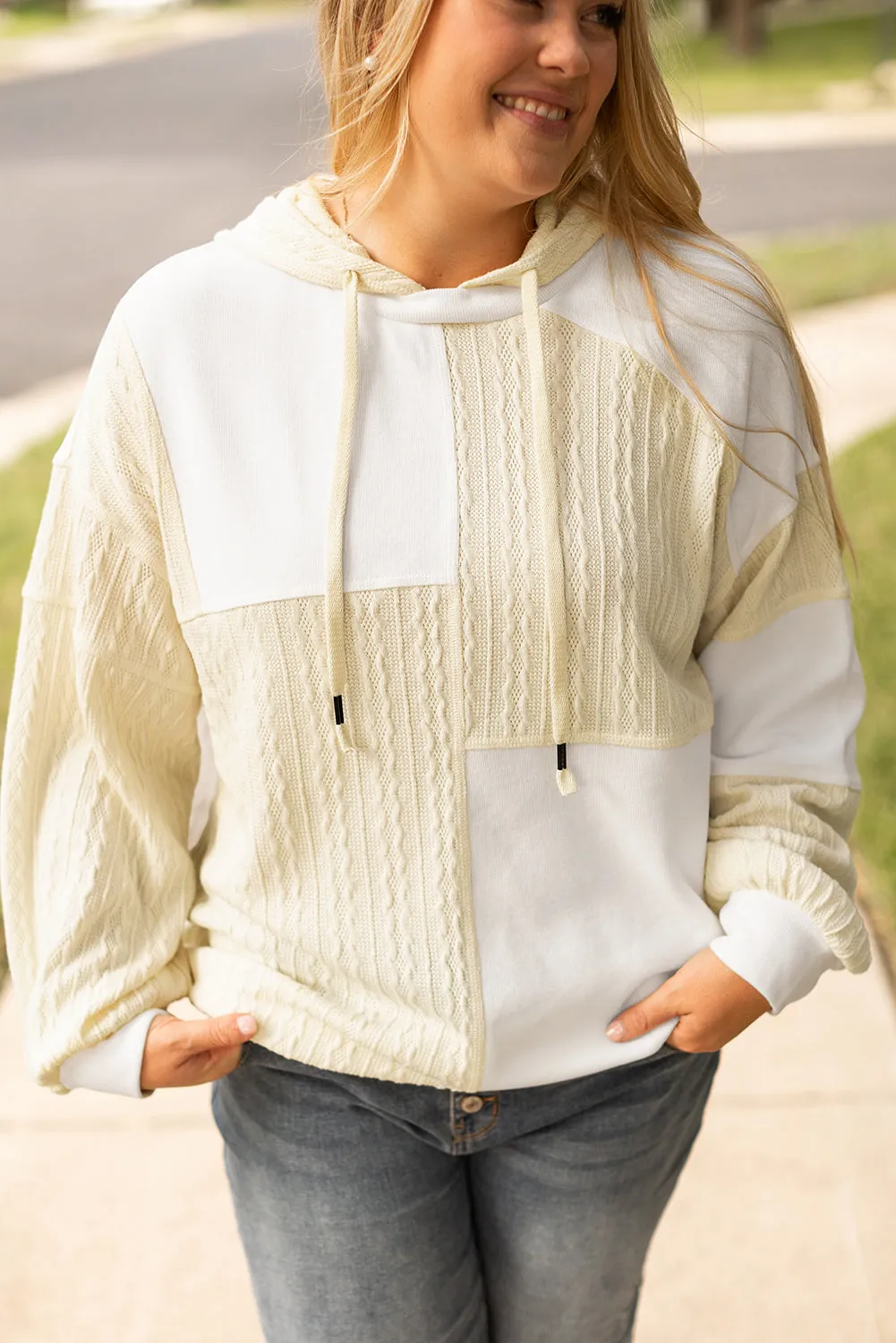 Exposed Seam Plus Size Hoodie