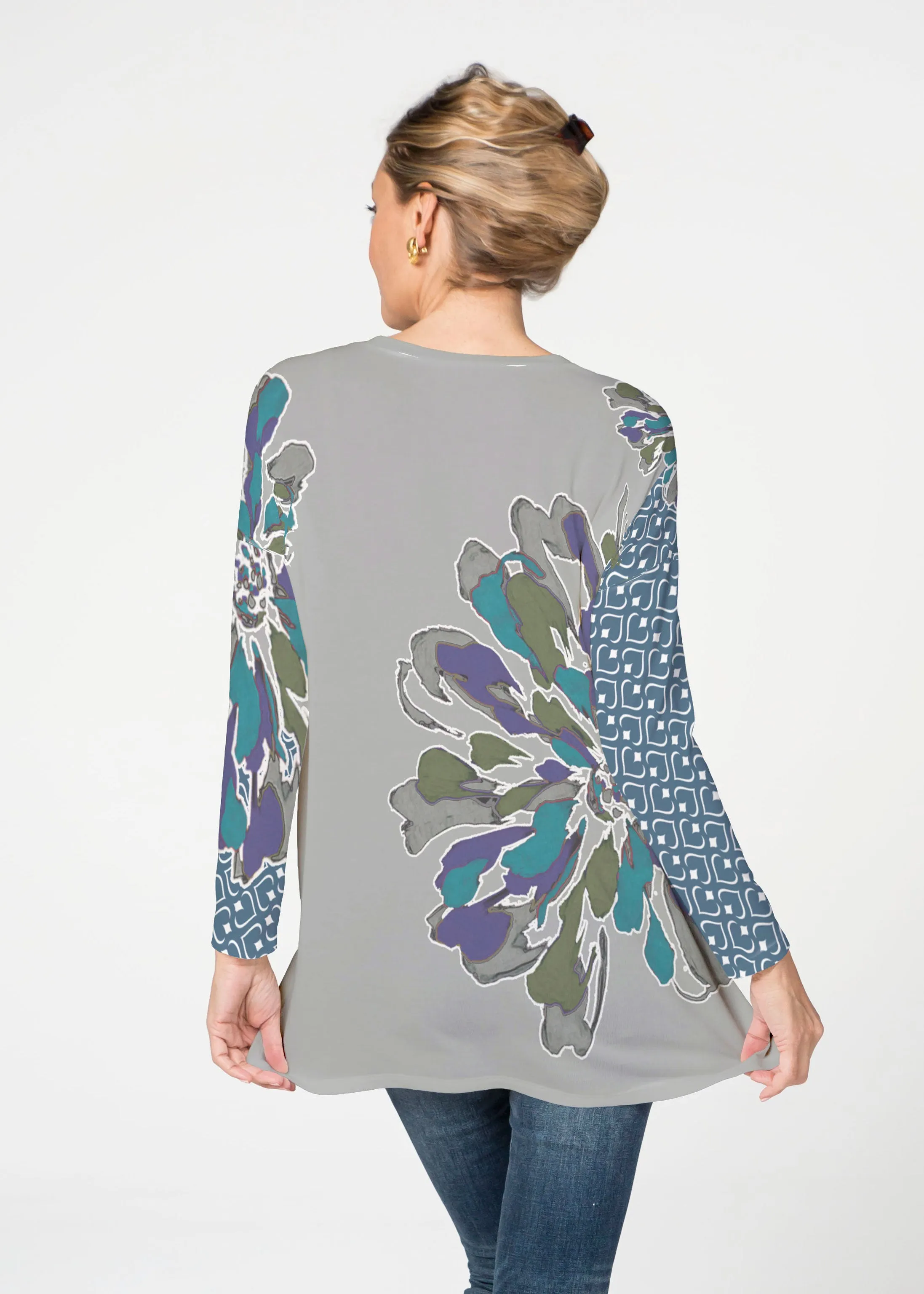 Fanny Grey Mixed (5148) ~ Slouchy Butterknit Top