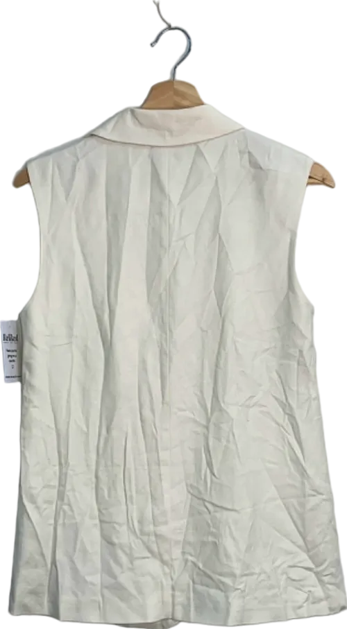 Fashion Nova White Sleeveless Blazer XS