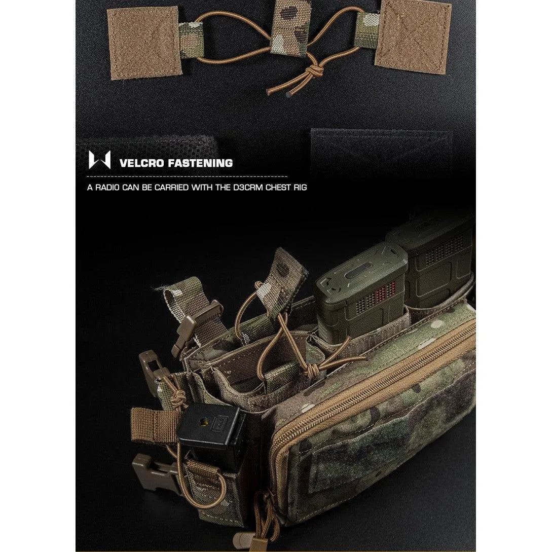 Fastener with velcro for open pouch - MC Black