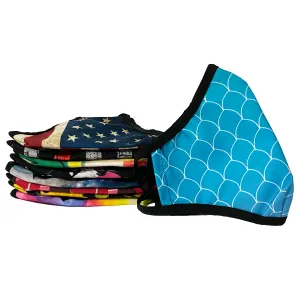 Fish Scale Patterned Adjustable Face Mask | Double Layered | Ultra Soft Cotton Blend | Washable and Reusable Face Mask for Men, Women and Youth