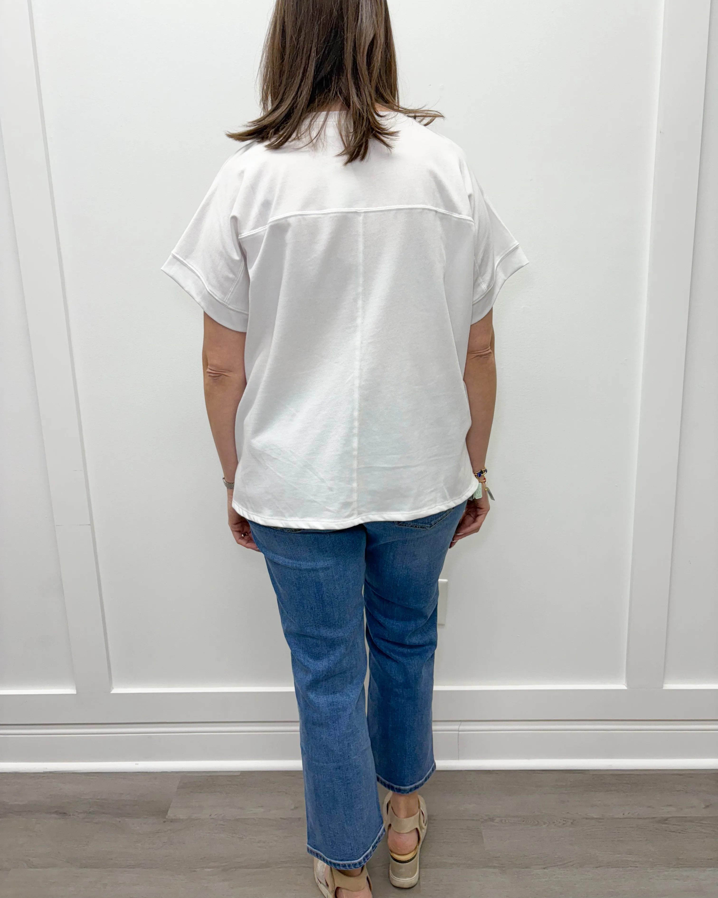 Fourth of July Sparkle Top - White