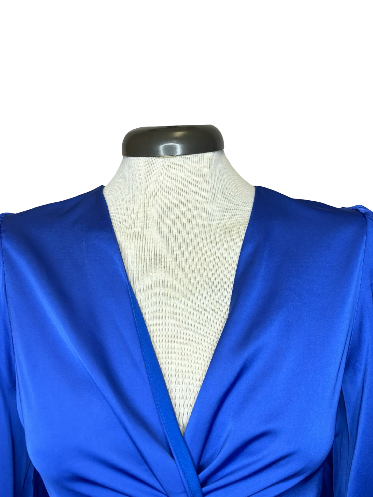 Front Twist Pleated Dress Royal Blue