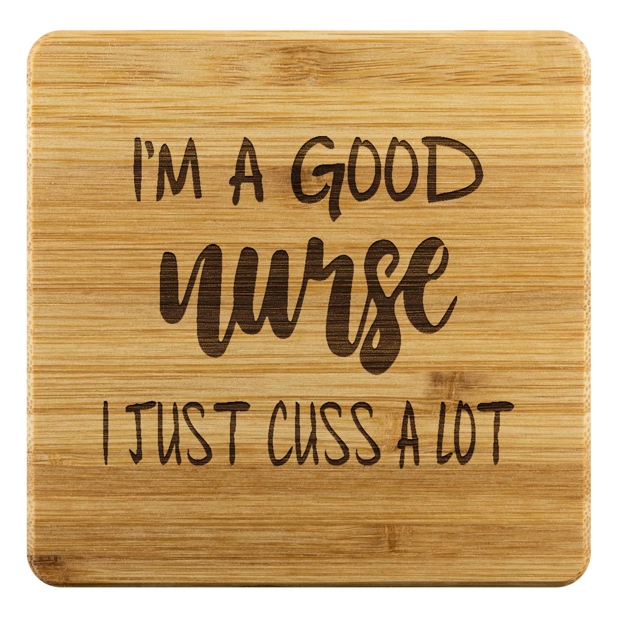 Good Nurse - Bamboo Coaster Set