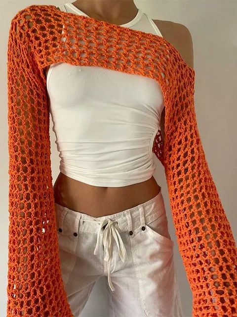 Green Long Sleeve Grunge Knitted top