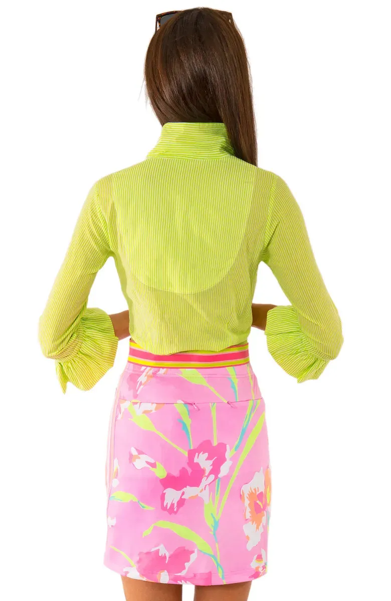 Gretchen Scott | Cotton Priss Blouse | Women's | Lime Stripe
