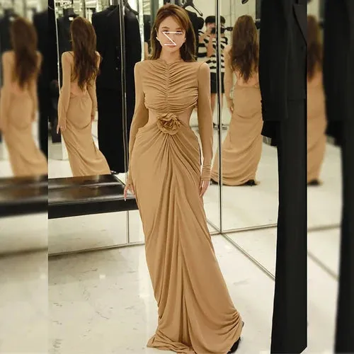 Hollow-out Midriff Dress
