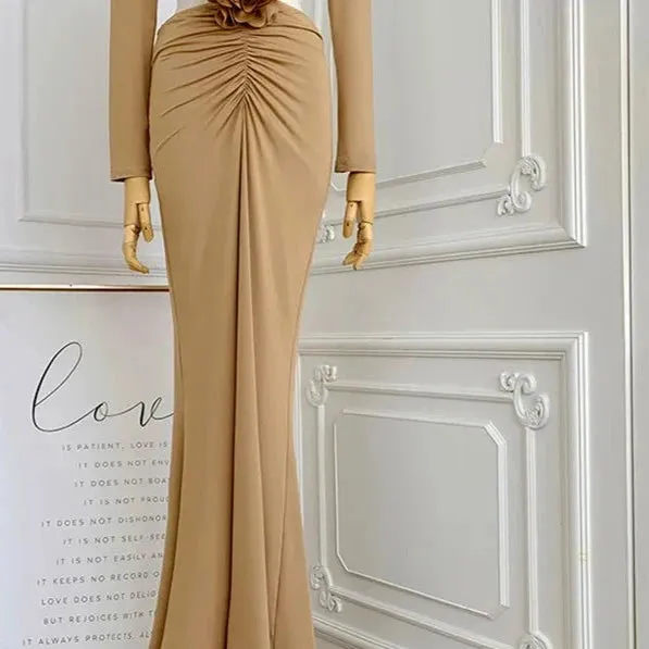 Hollow-out Midriff Dress