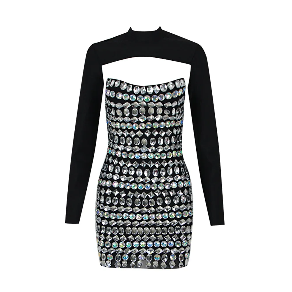 Hollow Out Rhinestone Mini Bandage Set HL9455