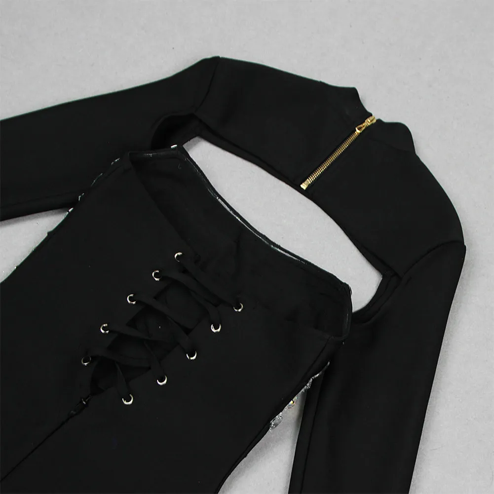 Hollow Out Rhinestone Mini Bandage Set HL9455