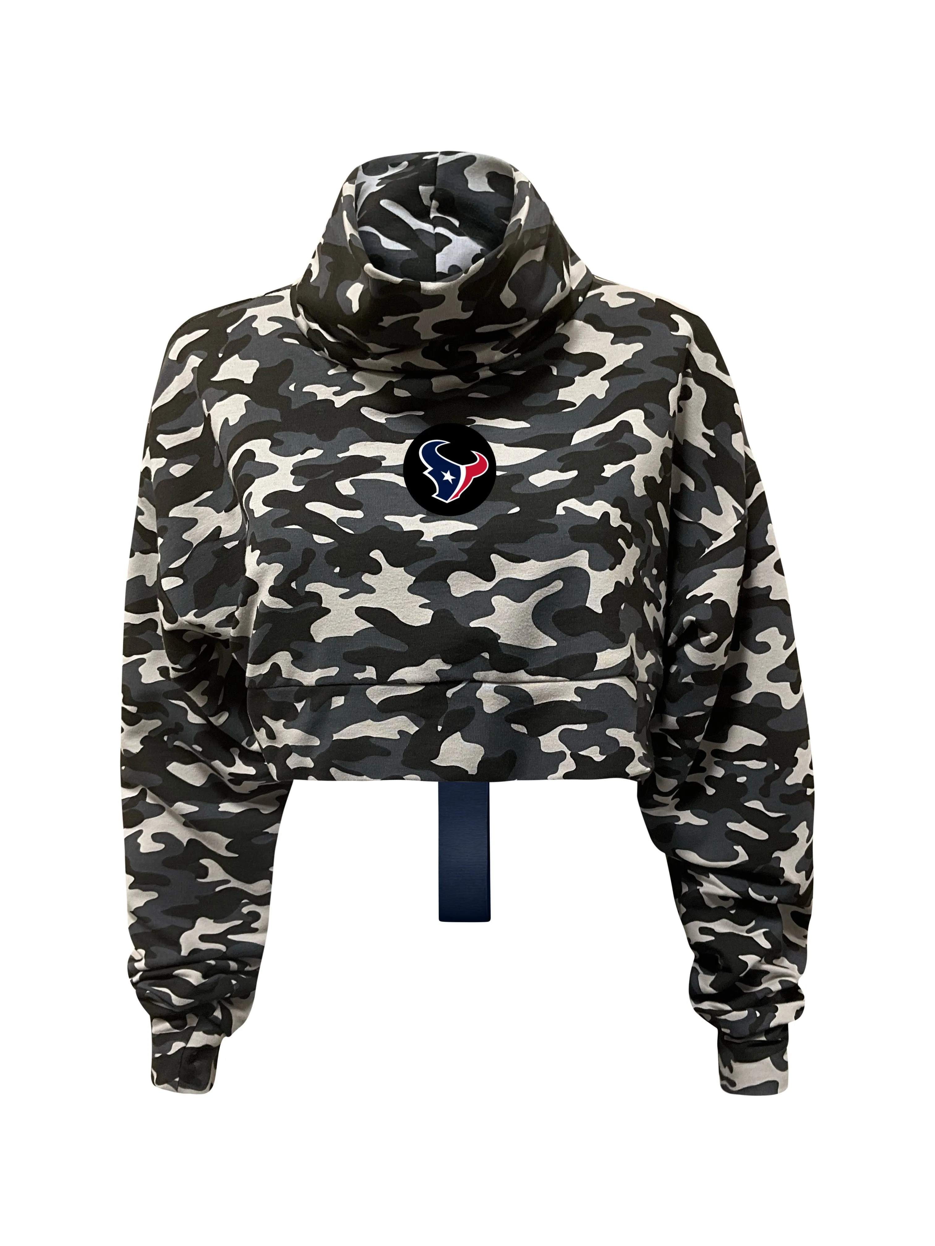 Houston Texans Crop Camo Sweatshirt