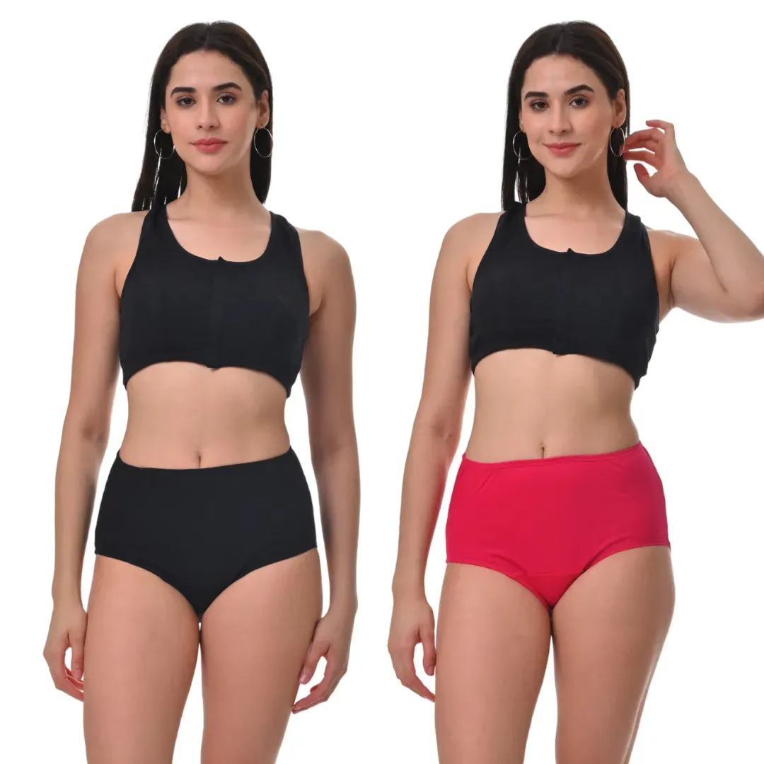Hygiene Panties | High Waist | Brief Fit | Prevents UTIs | Pack Of 2