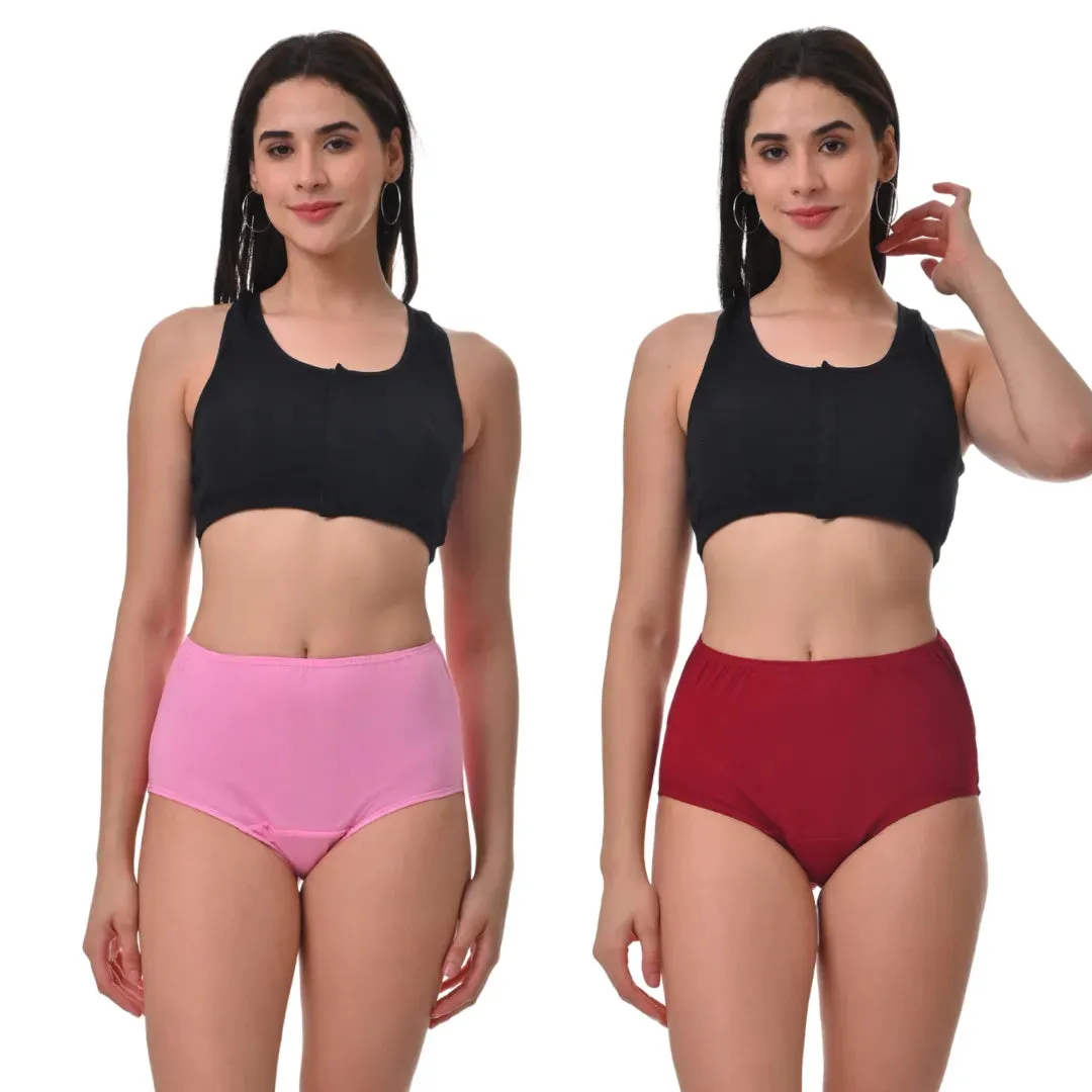 Hygiene Panties | High Waist | Brief Fit | Prevents UTIs | Pack Of 2