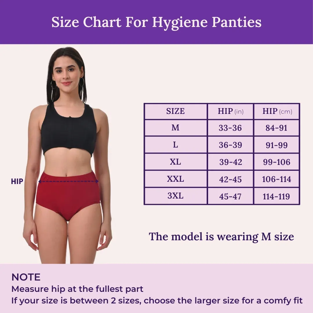 Hygiene Panties | High Waist | Brief Fit | Prevents UTIs