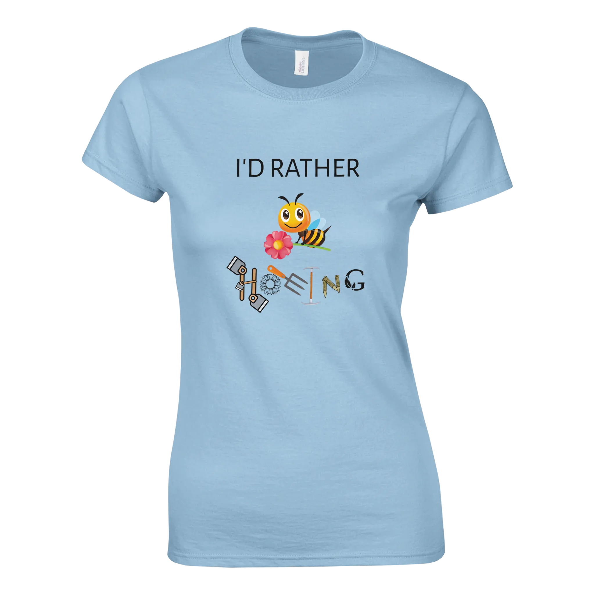 I'D RATHER 🐝 HOEING - Classic Womens T-Shirt