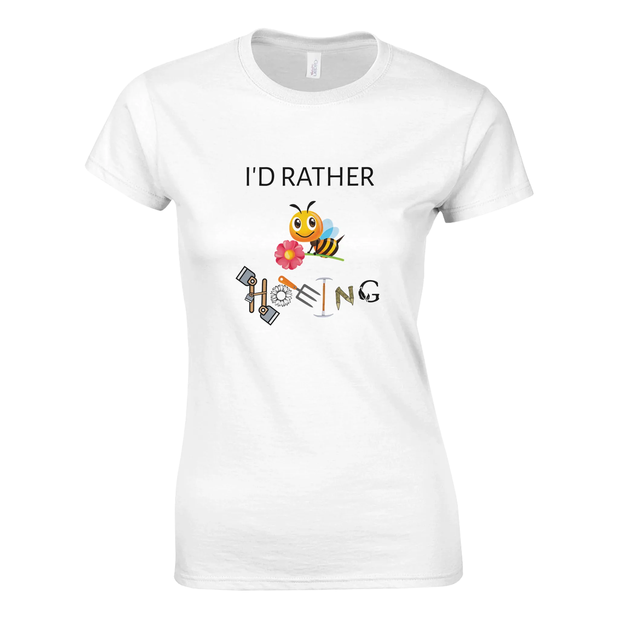 I'D RATHER 🐝 HOEING - Classic Womens T-Shirt