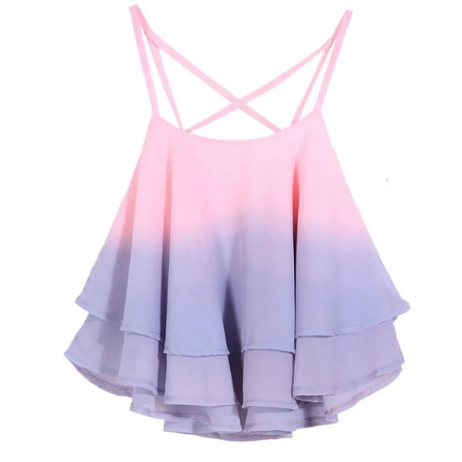 Irregular Spaghetti Strap Tank Top