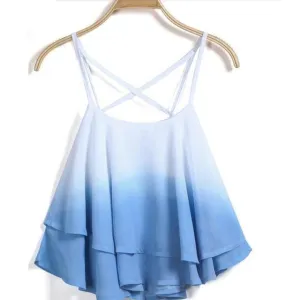 Irregular Spaghetti Strap Tank Top