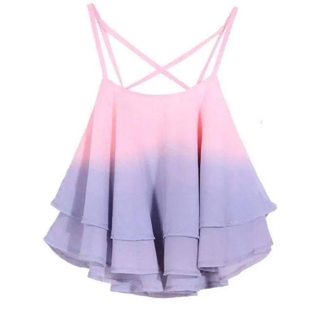Irregular Spaghetti Strap Tank Top