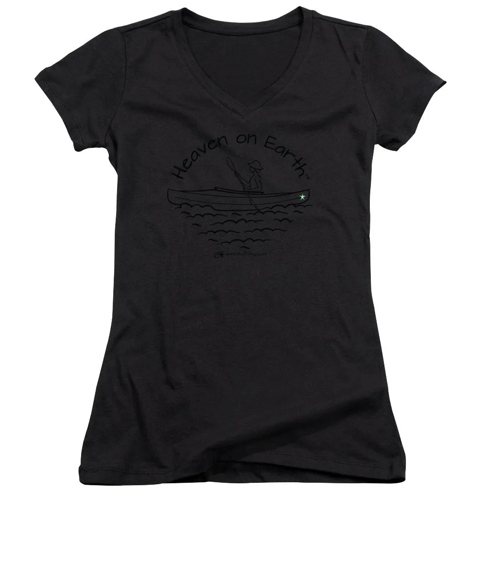Kayaker Heaven On Earth - Women's V-Neck