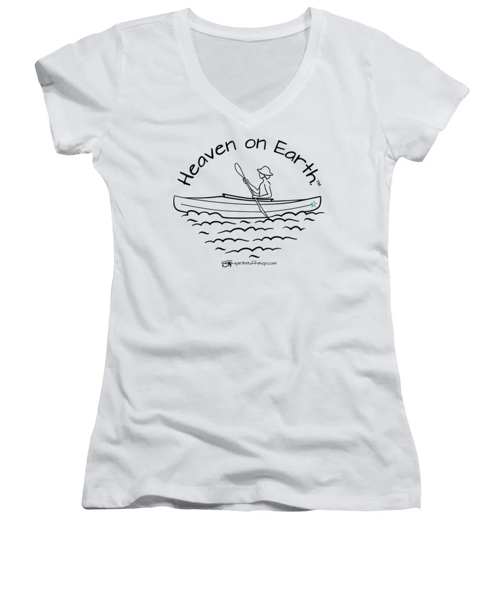 Kayaker Heaven On Earth - Women's V-Neck