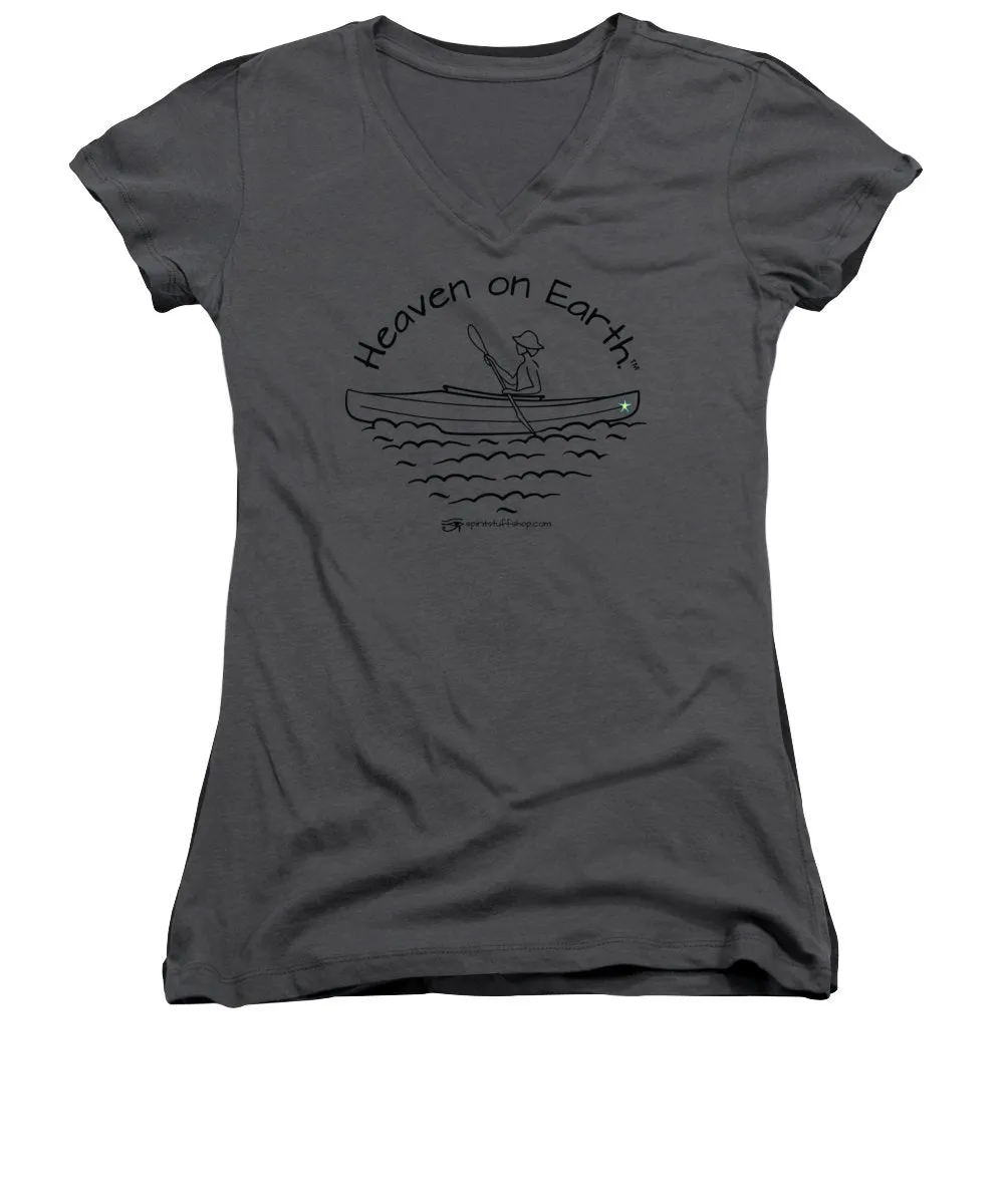 Kayaker Heaven On Earth - Women's V-Neck