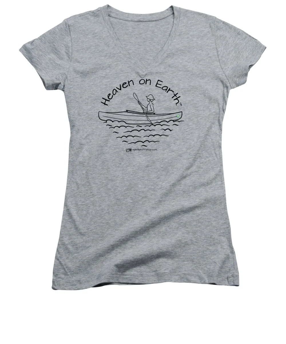Kayaker Heaven On Earth - Women's V-Neck
