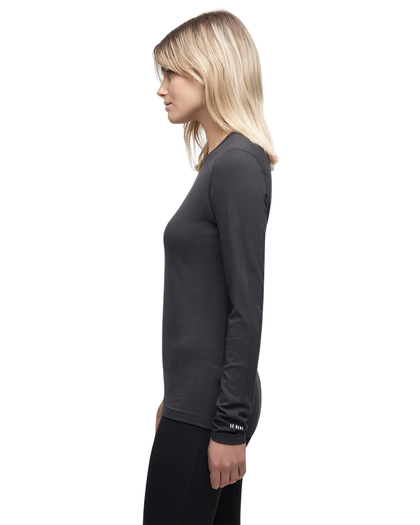 Le Bent Womens Core Midweight Crew - Dark Cloud