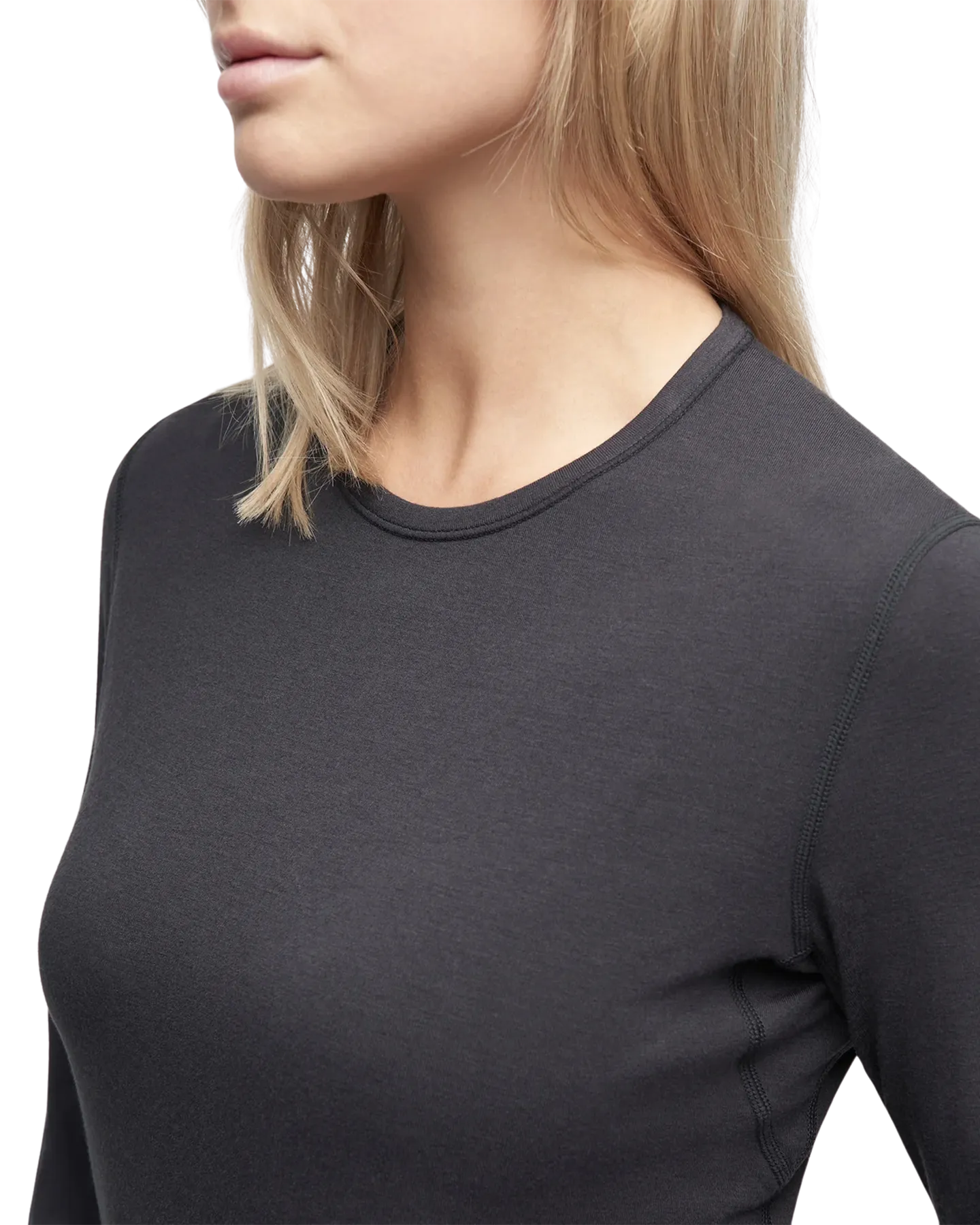 Le Bent Womens Core Midweight Crew - Dark Cloud
