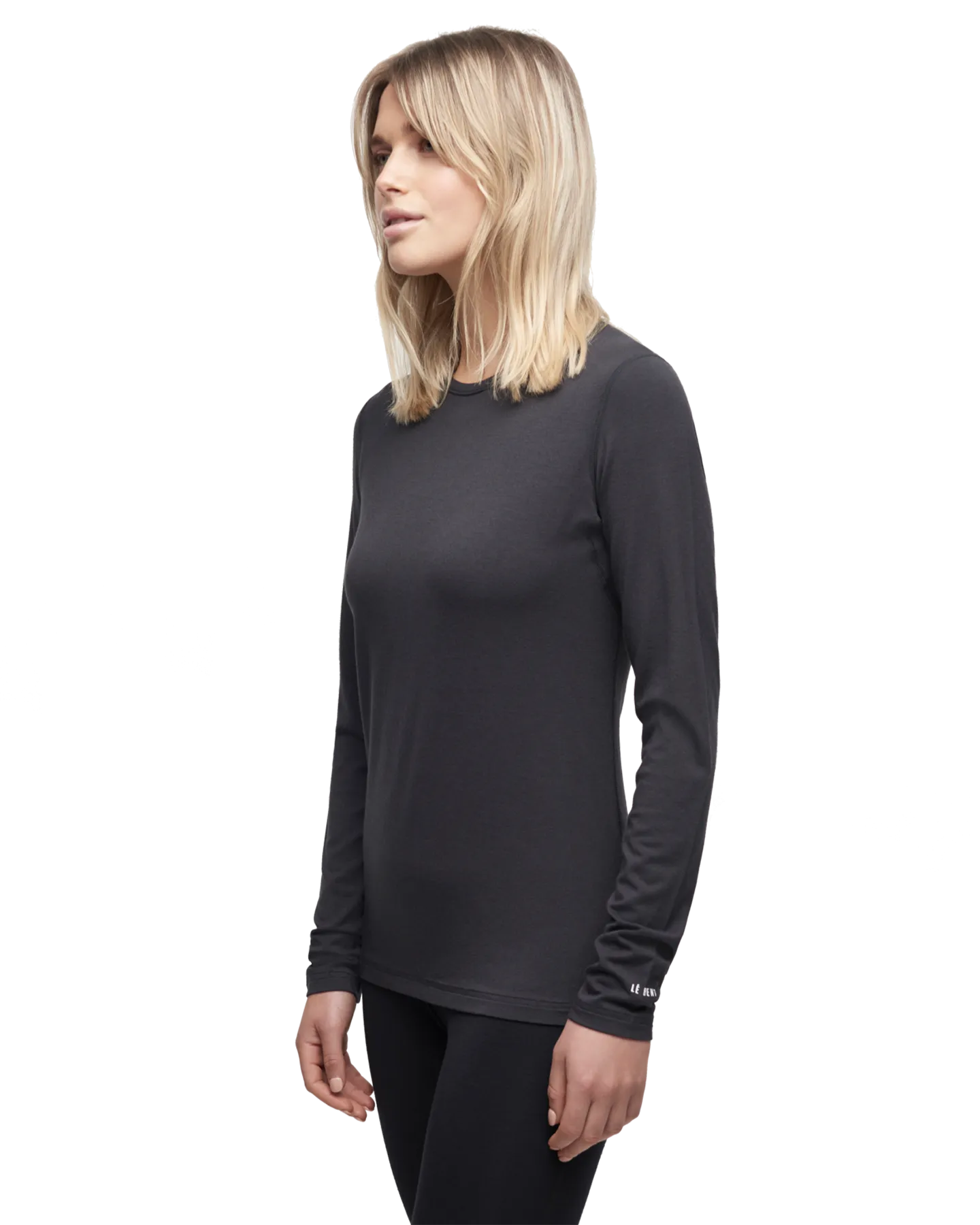 Le Bent Womens Core Midweight Crew - Dark Cloud