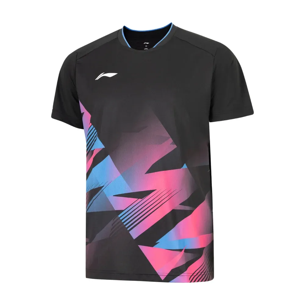Li-Ning Diamond Gradient Mens Badminton T-Shirt - Black
