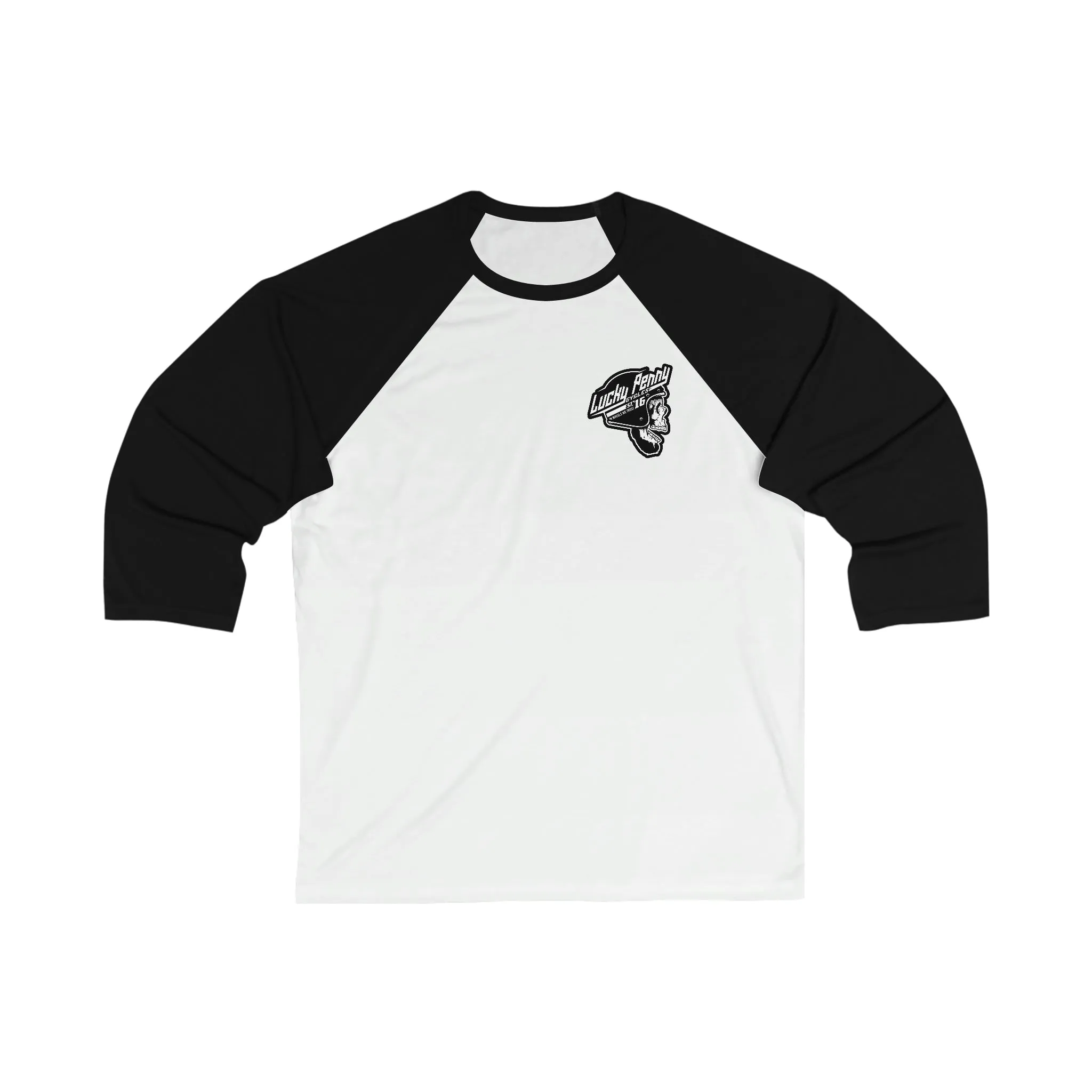 Lucky Penny Cycles Houston Light/Shield 3\4 Sleeve Baseball Tee