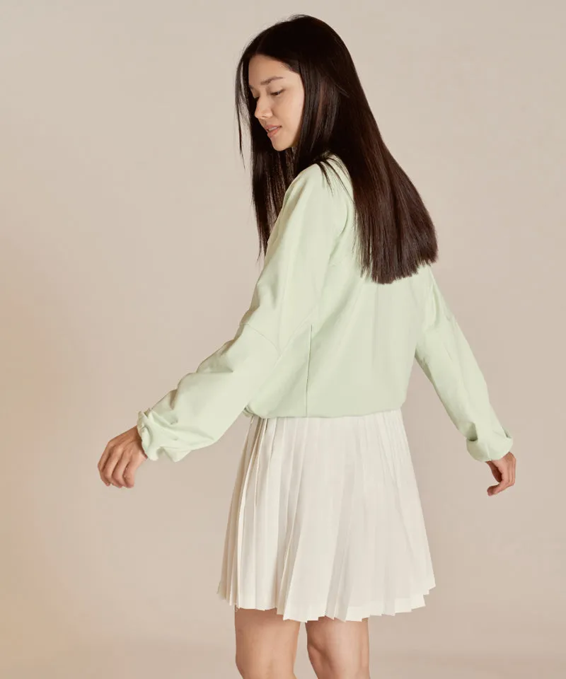 Monday Flow Soft Jersey Pullover Top - Lime