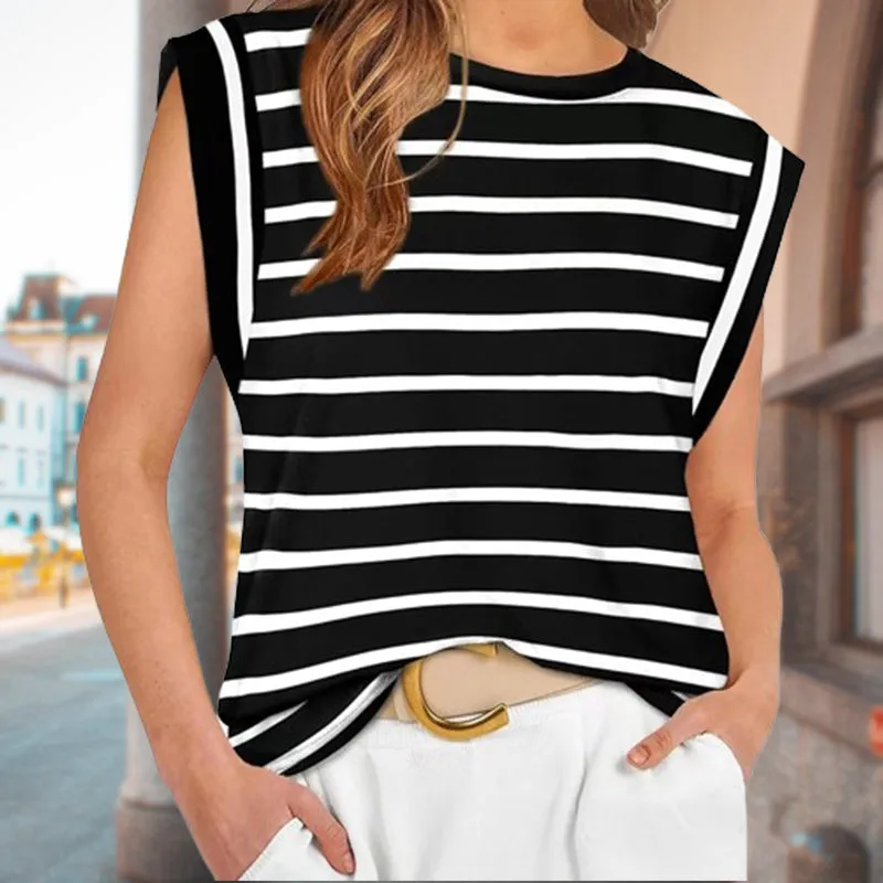 New Style Casual Striped Women'S Tops