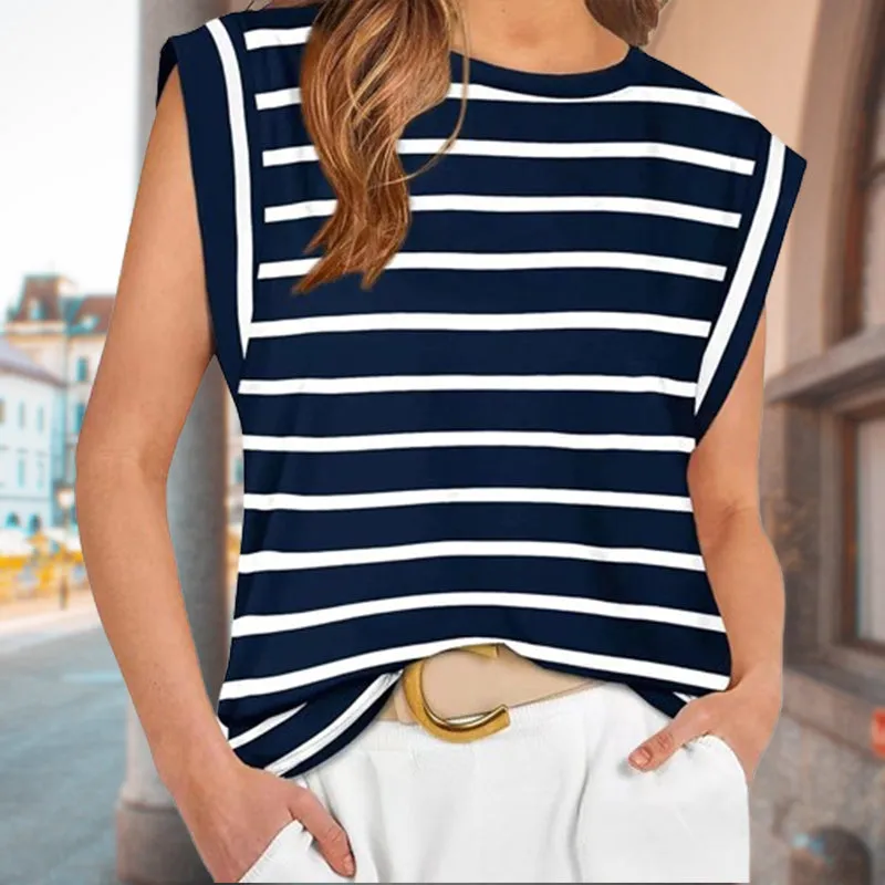 New Style Casual Striped Women'S Tops