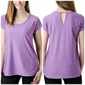 New Women's Tuff Athletics loose fit exercise top in Heather Lavender, Sz L!
