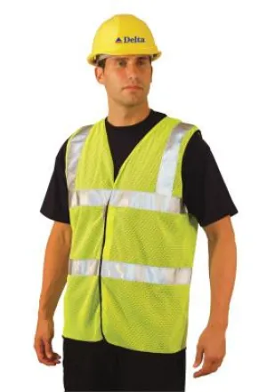 OccuNomix Class 2 Mesh Vests with 3M Scotchlite Reflective Tape, Medium, Hi-Viz Yellow, LUX-SSCOOLG-YM