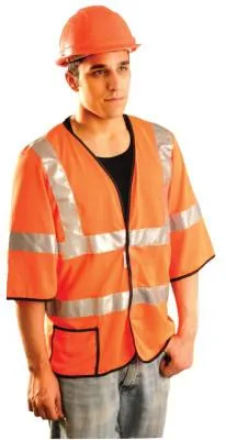 OccuNomix Class 3 Mesh Vests with 3M Scotchlite Reflective Tape, 2X-Large, Hi-Viz Orange, LUX-HSCOOL3-O2X
