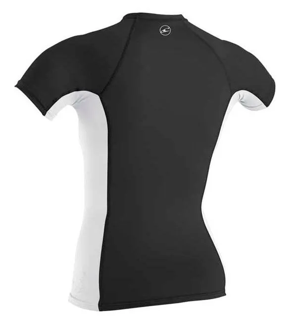 O'Neill Womens Skins Turtleneck Black White Rash Vest