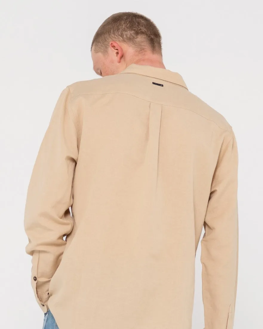 Overtone Long Sleeve Linen Shirt