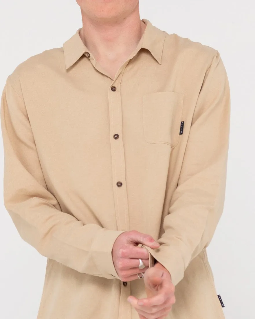 Overtone Long Sleeve Linen Shirt