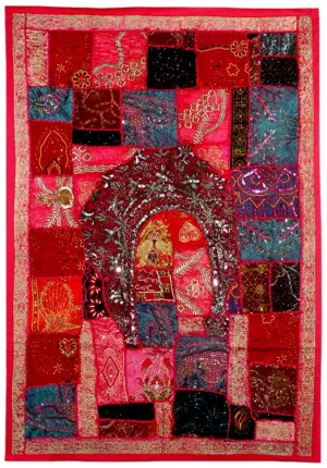 Patch Work Tapestry-Grey Sparkles